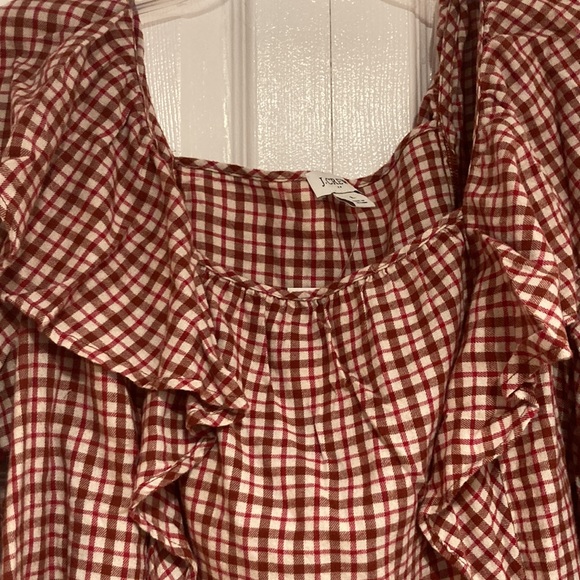 J.Crew Flannel squareneck ruffle top - Picture 10 of 10